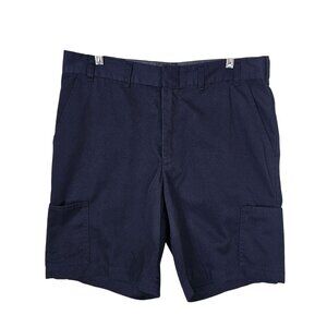 VF Solutions Mens Navy Cargo Work Shorts Sz 36 Pockets 8"‎ Inseam Workwear